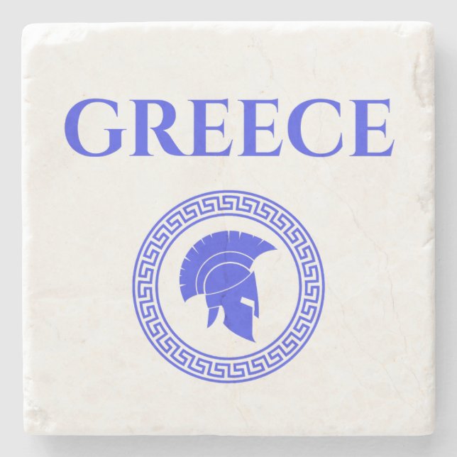 Greece Spartan  Stone Coaster (Front)