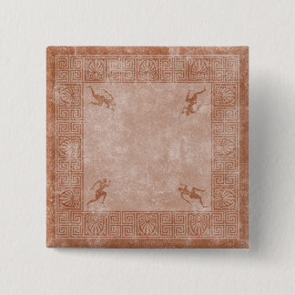 greece square design 2 inch square button