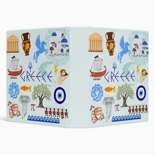 Greece Symbols Travel Lovers Binder (Background)