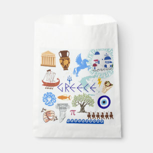 Greece Symbols Travel Lovers Favour Bag