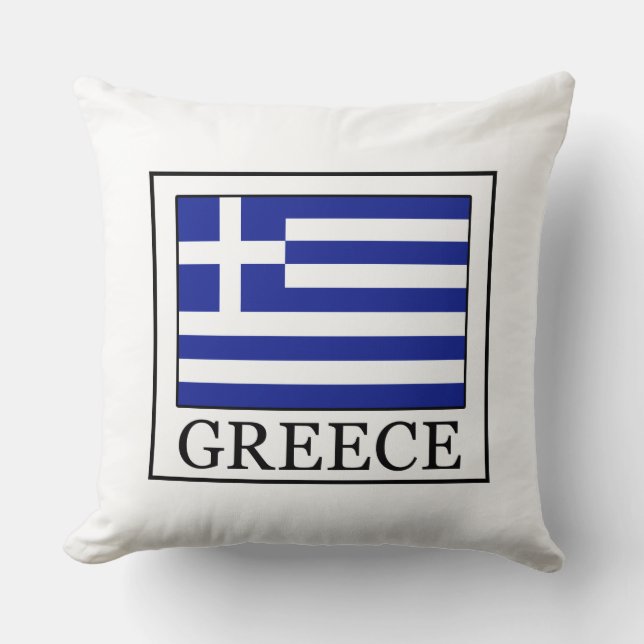 Greece Throw Pillow (Front)