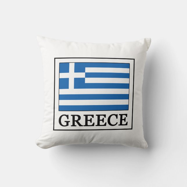 Greece Throw Pillow (Front)