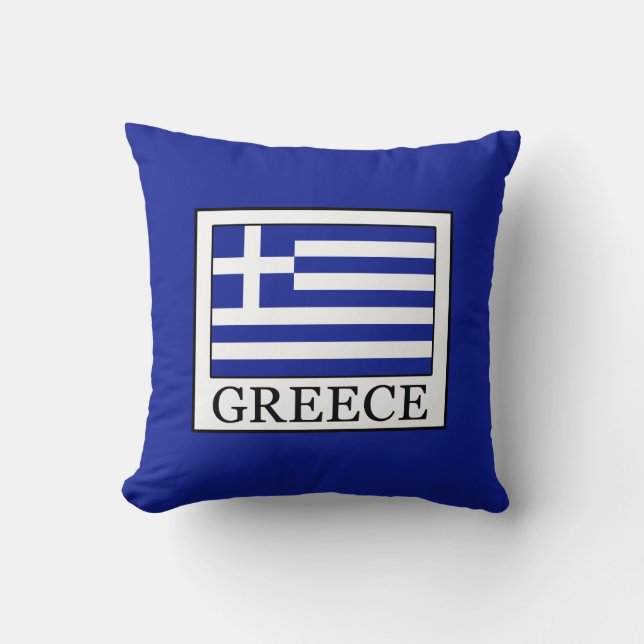 Greece Throw Pillow (Front)