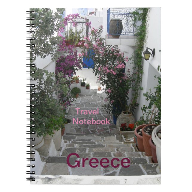 Greece Travel Destination Notebook (Front)