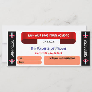 Greece Travel Gift Voucher