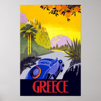 Greece travel poster