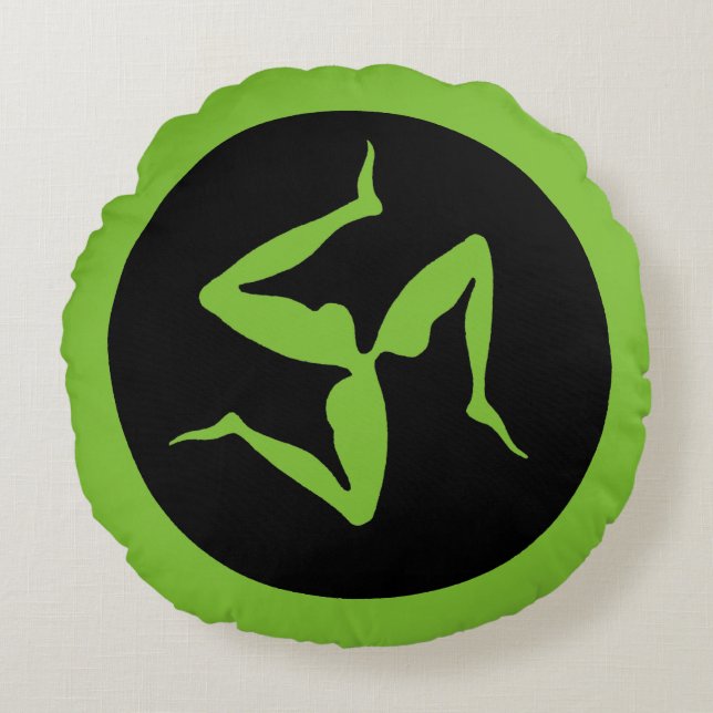 Greece: Triskelion Round Pillow (Front)