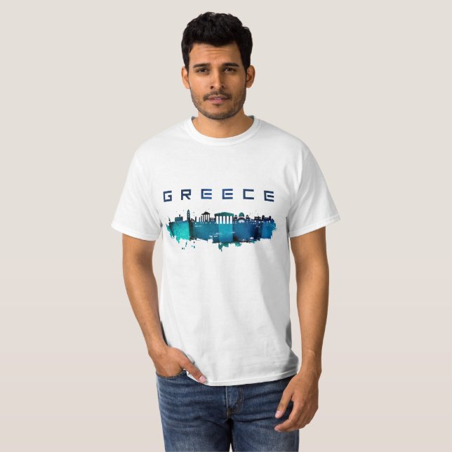 Greece Tshirt skyline (Front Full)