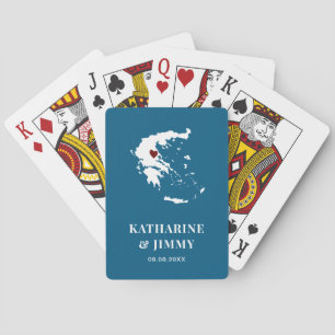 Greece Wedding Favour Deck of Cards, Map Playing Cards