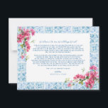 Greece Wedding Weekend Welcome Itinerary Invitation<br><div class="desc">Create the perfect wedding itinerary welcome letter with this stunning watercolor Greek template. Note: that the cards arrive flat, and you'll need to Fold Down the Middle to convert them to folded papers. If you’re planning a destination wedding, events cards are a great way to provide information to your guests...</div>