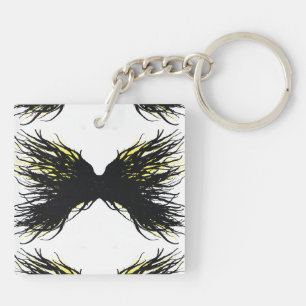 Greed Abstract 7 Deadly Sins Alcohol Ink Art Keychain