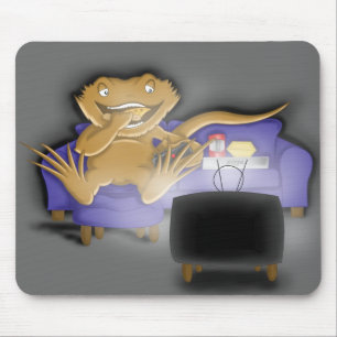 greedy beardie mouse pad