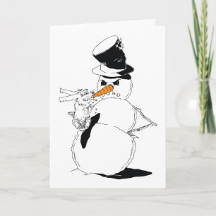 Greedy Bunny Holiday Card