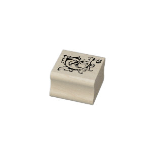 Greek Acanthus Leaf Scroll Rubber Stamp