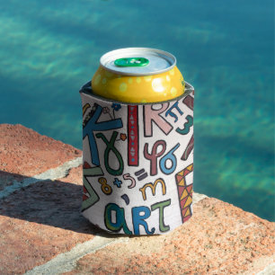 Greek Alphabet Can Cooler