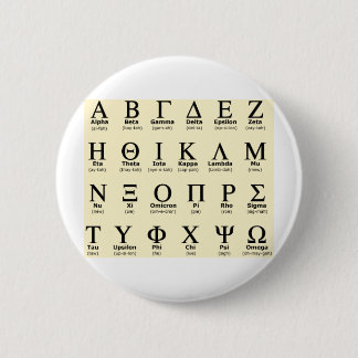 greek alphabet gifts 2 inch round button