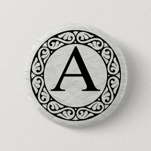 Greek Alphabet Letter Alpha 2 Inch Round Button