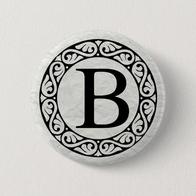 Greek Alphabet Letter Beta 2 Inch Round Button (Front)