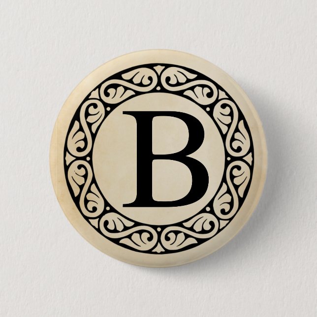 Greek Alphabet Letter Beta 2 Inch Round Button (Front)
