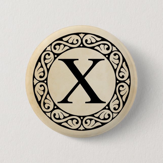 Greek Alphabet Letter Chi 2 Inch Round Button (Front)