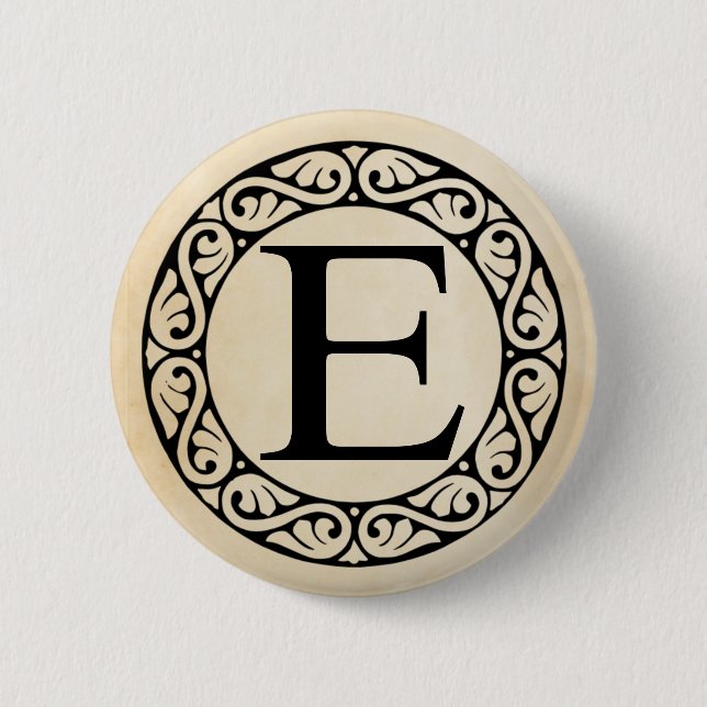 Greek Alphabet Letter Epsilon 2 Inch Round Button (Front)