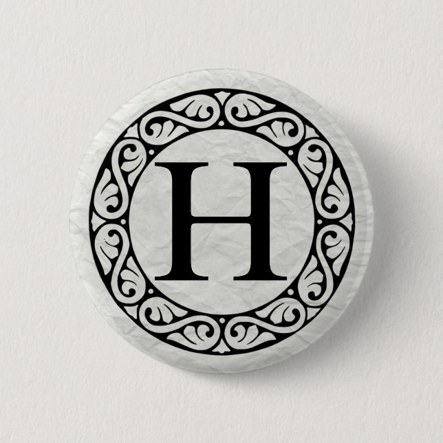 Greek Alphabet Letter Eta 2 Inch Round Button (Front)