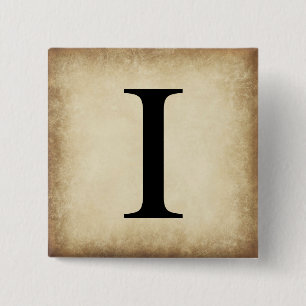 Greek Alphabet Letter Iota 2 Inch Square Button