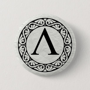 Greek Alphabet Letter Lambda 2 Inch Round Button