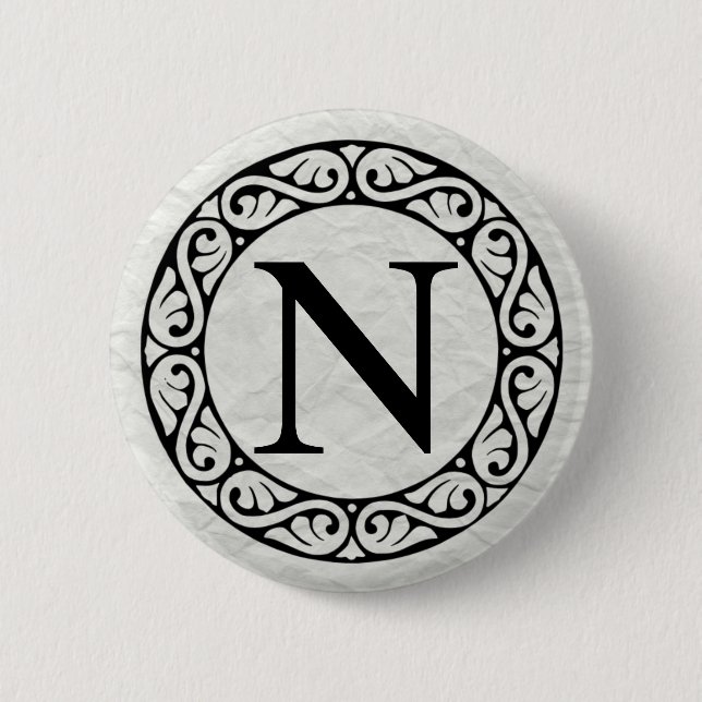 Greek Alphabet Letter Nu 2 Inch Round Button (Front)