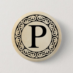 Greek Alphabet Letter Rho 2 Inch Round Button