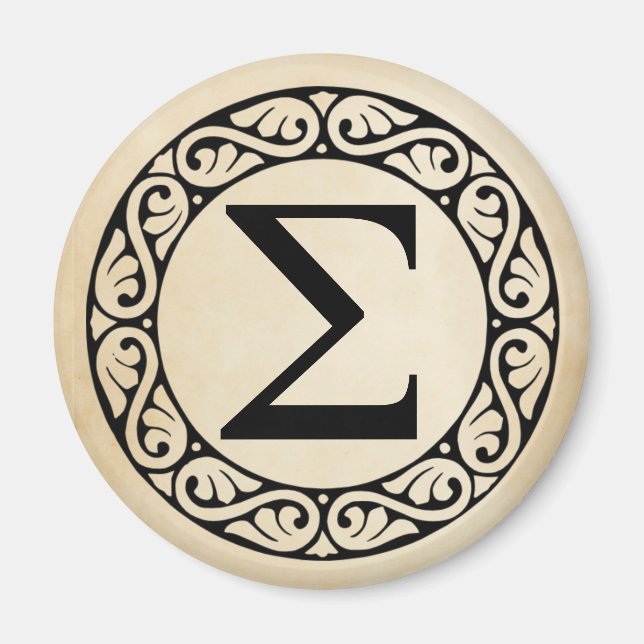 Greek Alphabet Letter Sigma Magnet (Front)