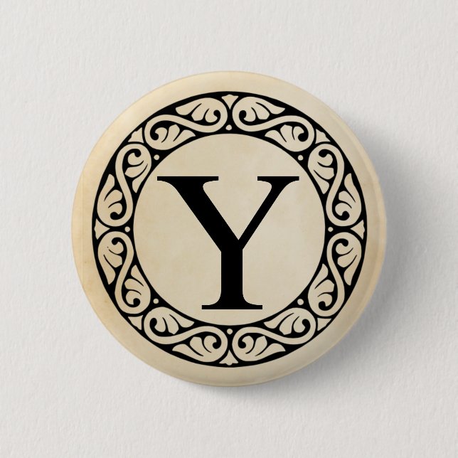 Greek Alphabet Letter Upsilon 2 Inch Round Button (Front)