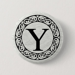 Greek Alphabet Letter Upsilon 2 Inch Round Button