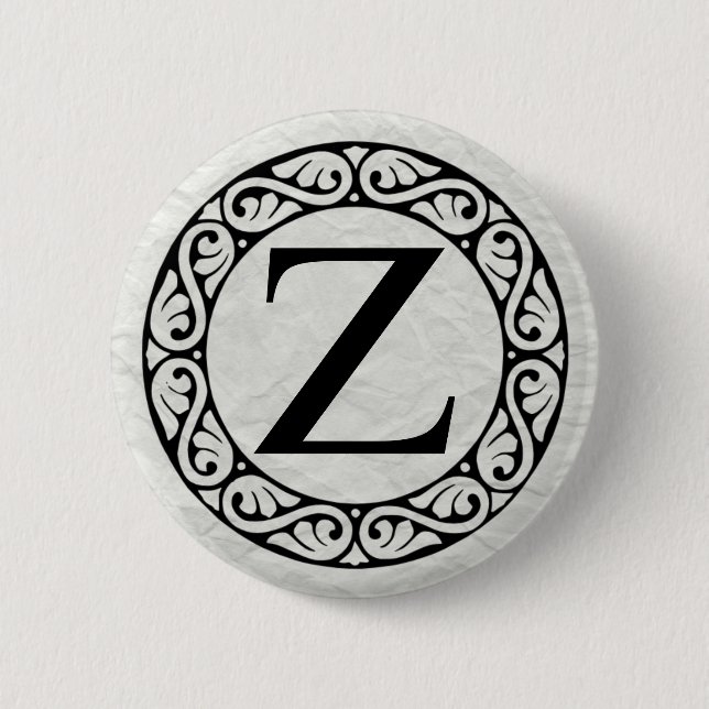 Greek Alphabet Letter Zeta 2 Inch Round Button (Front)