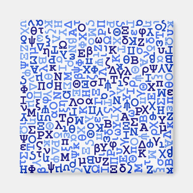 Greek alphabet magnet (Front)