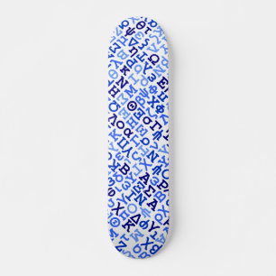 Greek alphabet skateboard
