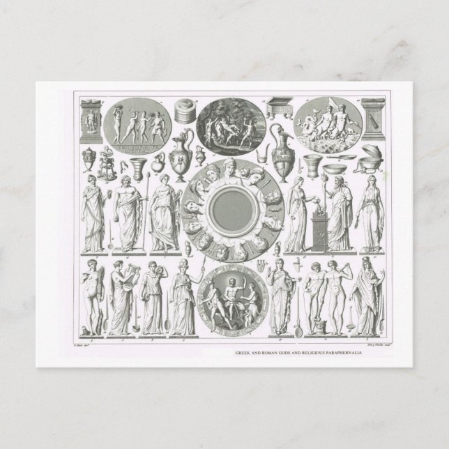Greek and Roman gods Postcard (Front)