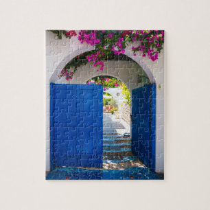 Greek and Turkish Style Blue Door Jigsaw Puzzle