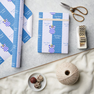 Greek Angel Grey Hair Dressed in Flag Wrapping Paper
