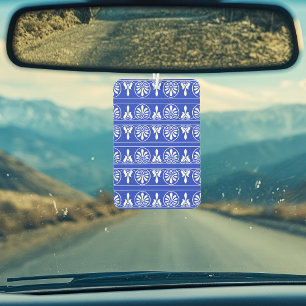 Greek Arabesque Mediterranean Pattern Blue Air Freshener