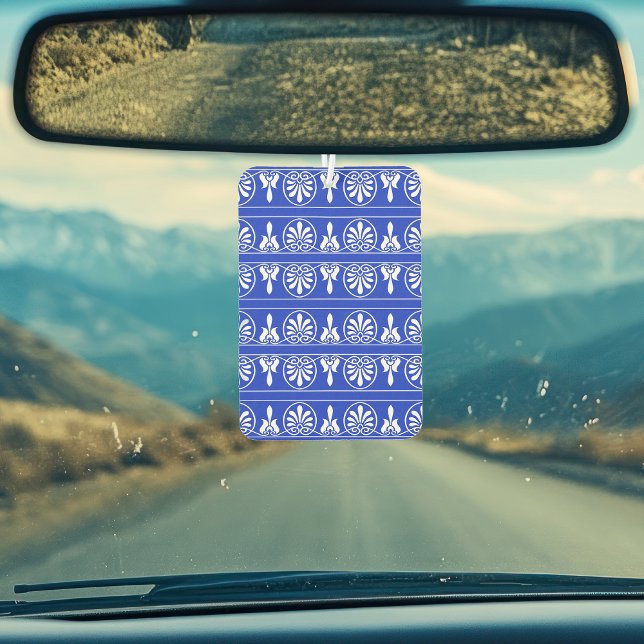Greek Arabesque Mediterranean Pattern Blue Air Freshener (Creator Uploaded)