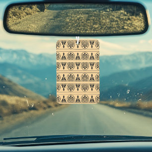 Greek Arabesque Mediterranean Pattern Brown Air Freshener