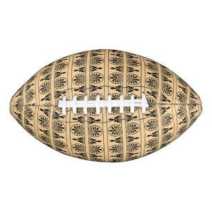Greek Arabesque Mediterranean Pattern Brown Football
