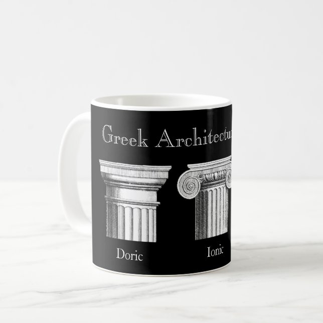 Greek Architectural Orders: Column Capitals Coffee Mug (Front Left)