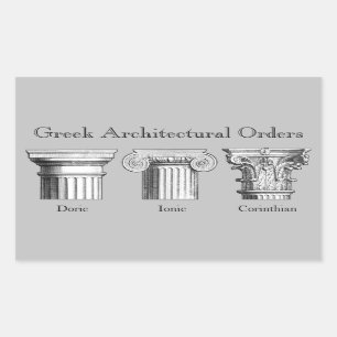 Greek Architectural Orders: Column Capitals Sticker