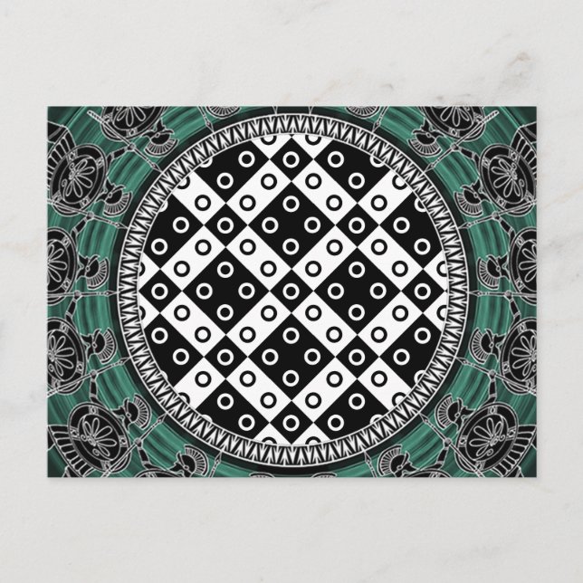 Greek Art Mashup Drawings Postcard (Front)