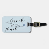 Greek At Heart Luggage Tag Template, Greece