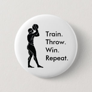 Greek Athlete Basketball Winning Formula 2 Inch Round Button