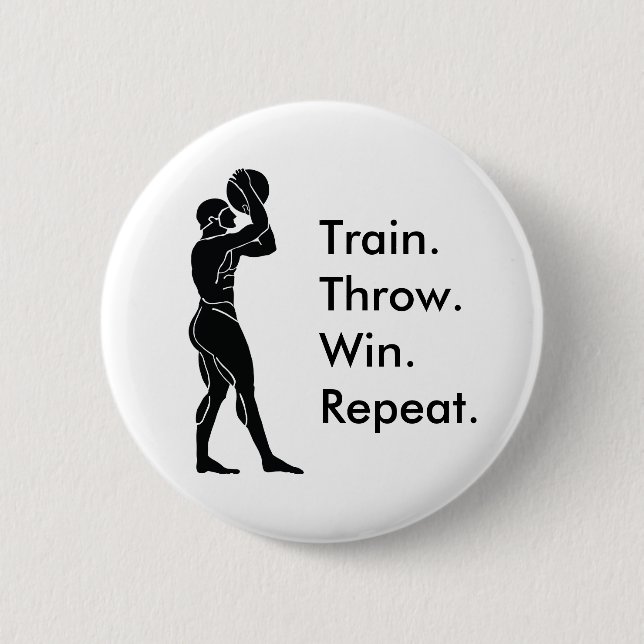 Greek Athlete Basketball Winning Formula 2 Inch Round Button (Front)