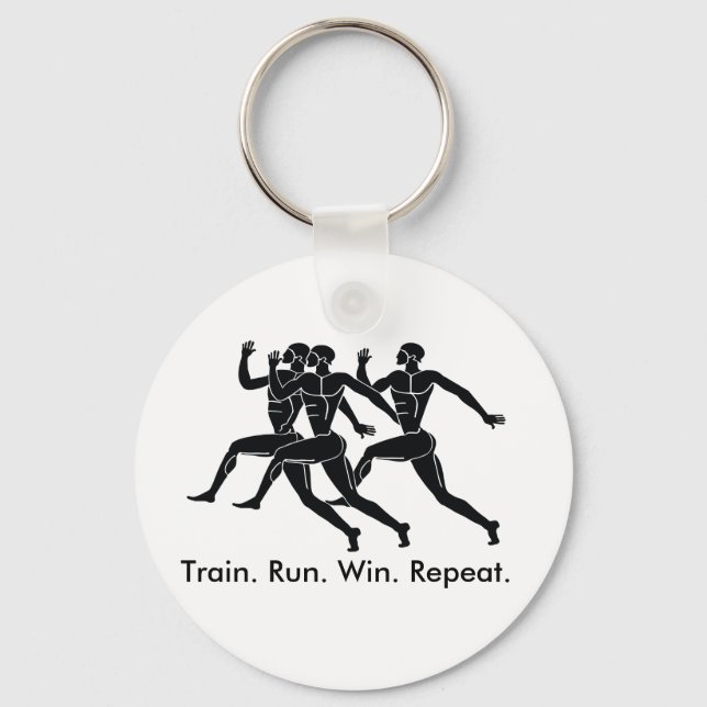 Greek Athlete Sports Running Winning Formula Keychain (Front)